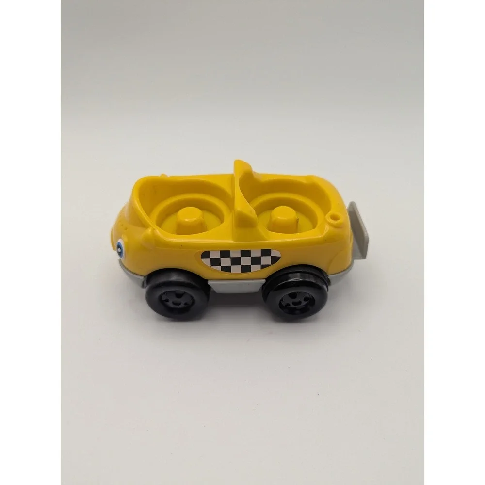 Fisher Price Little People Yellow Taxi Cab‎ Car 2 Seater 2001 Mattel Toy Vehicle